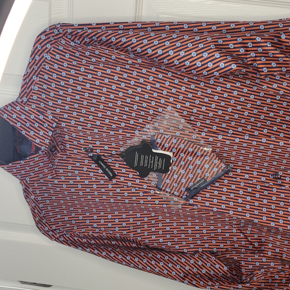 NWT AUTHENTIC LUCIANO VISCONTI BLACK BUTTON DOWN LIMITED FABRIC EDITION (S)